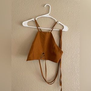Brown crop top